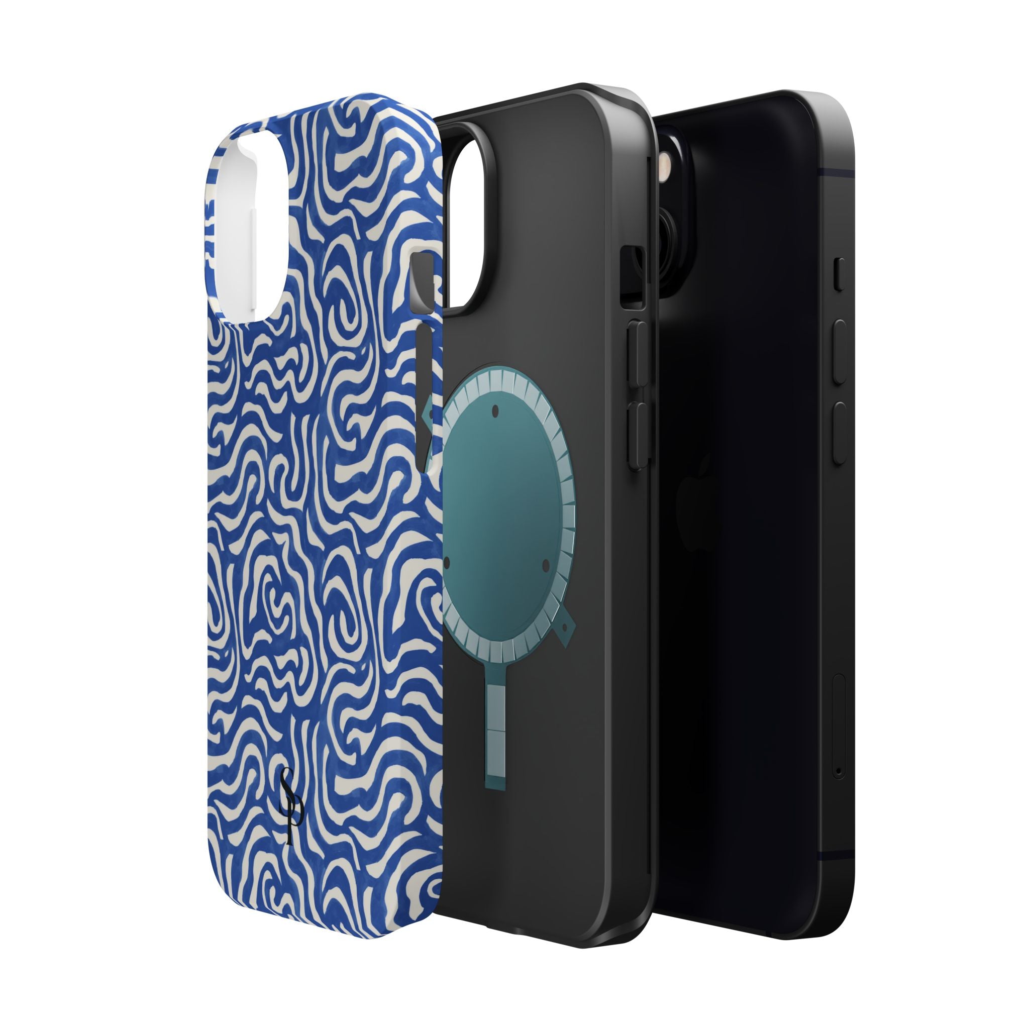Blue Abstract Swirl Magnetic Impact Phone Case