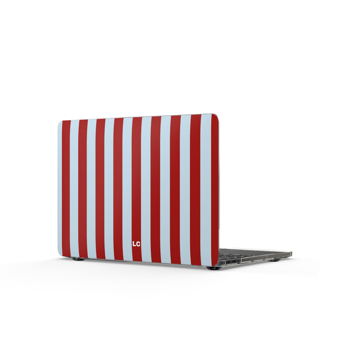 Red & Light Blue Vertical Stripes MacBook Case