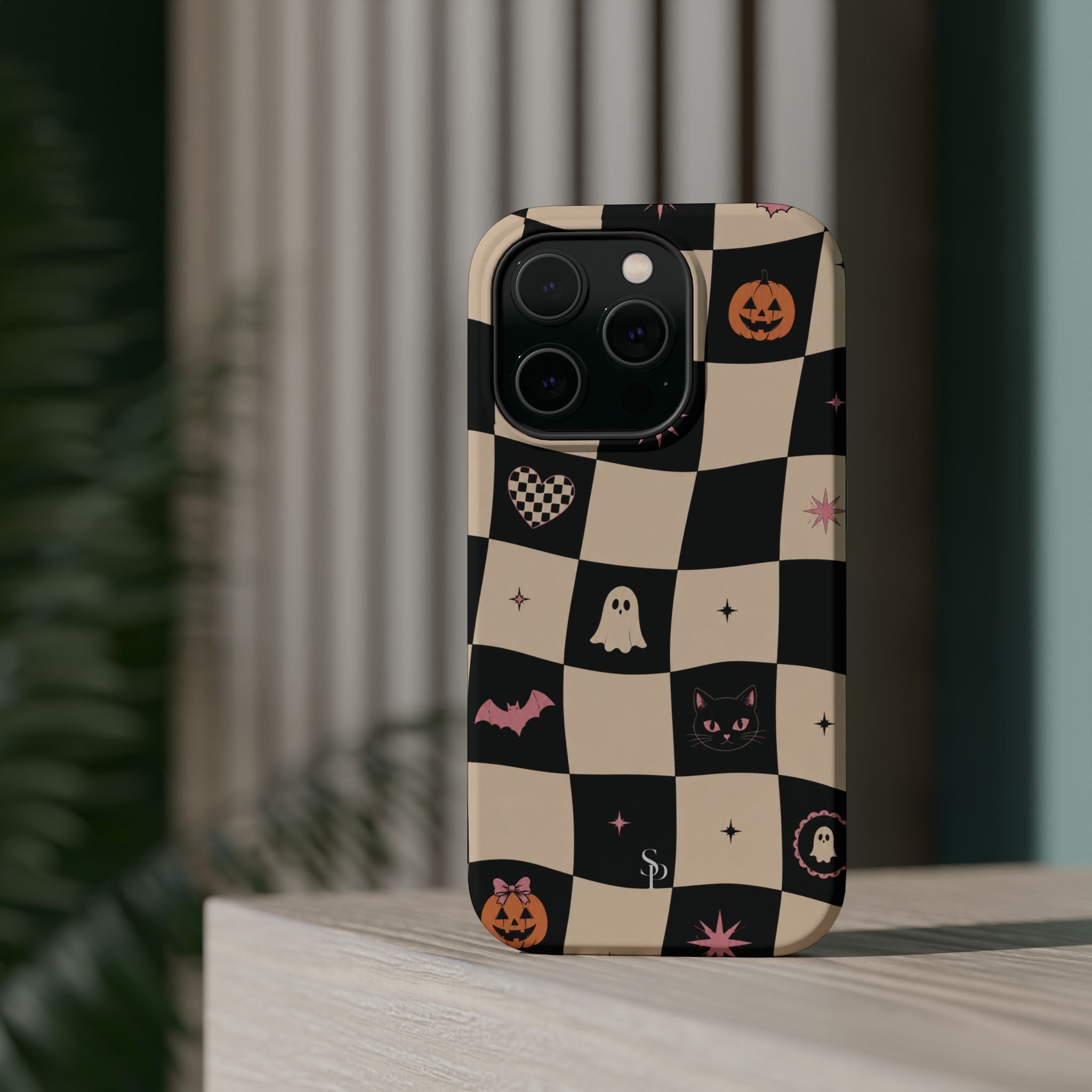 Halloween Checkerboard Magnetic Phone Case