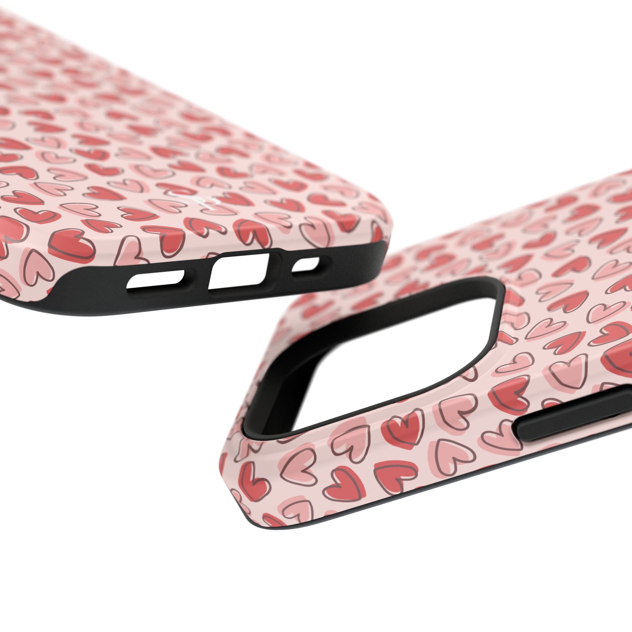 Heart Pattern Impact-Resistant Phone Case - Stylish Protection for Valentine's Day & Everyday Love