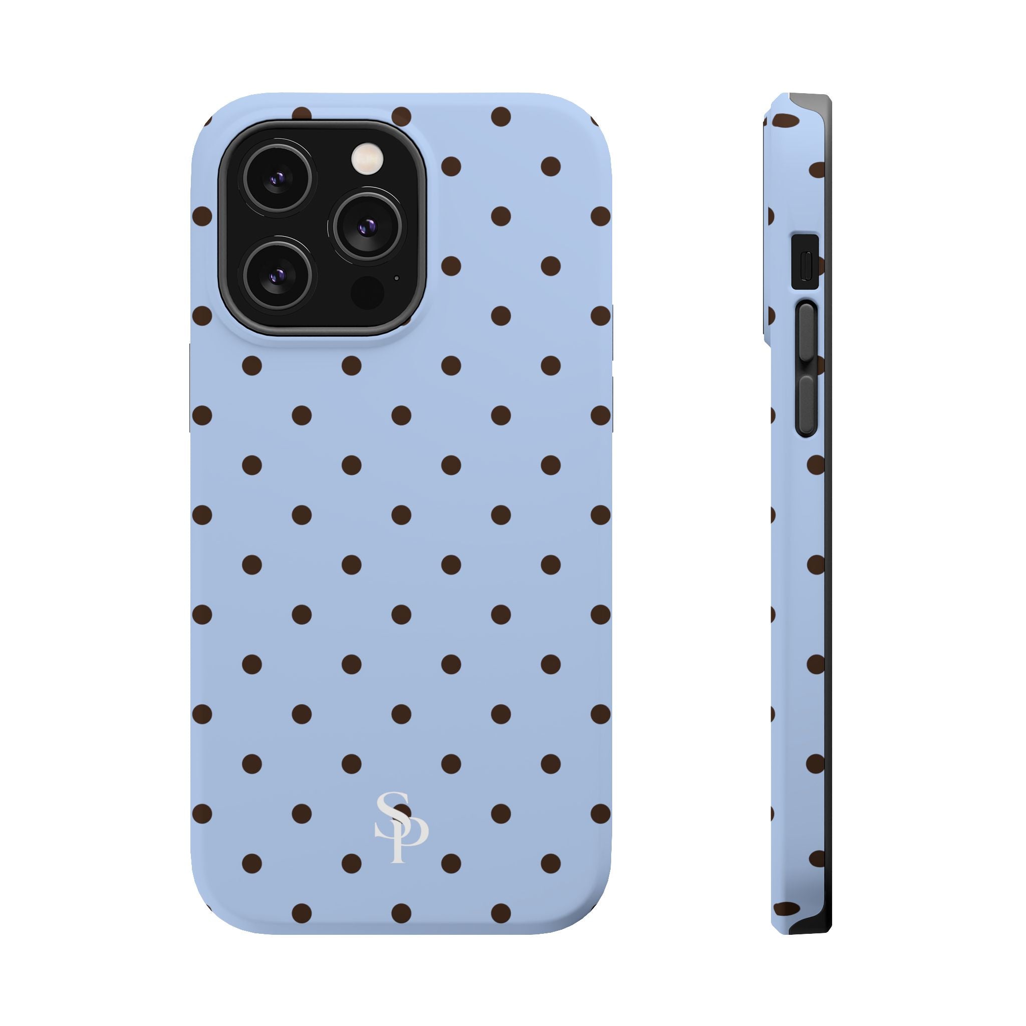 Blue Polka Dot Magnetic Impact Phone Case