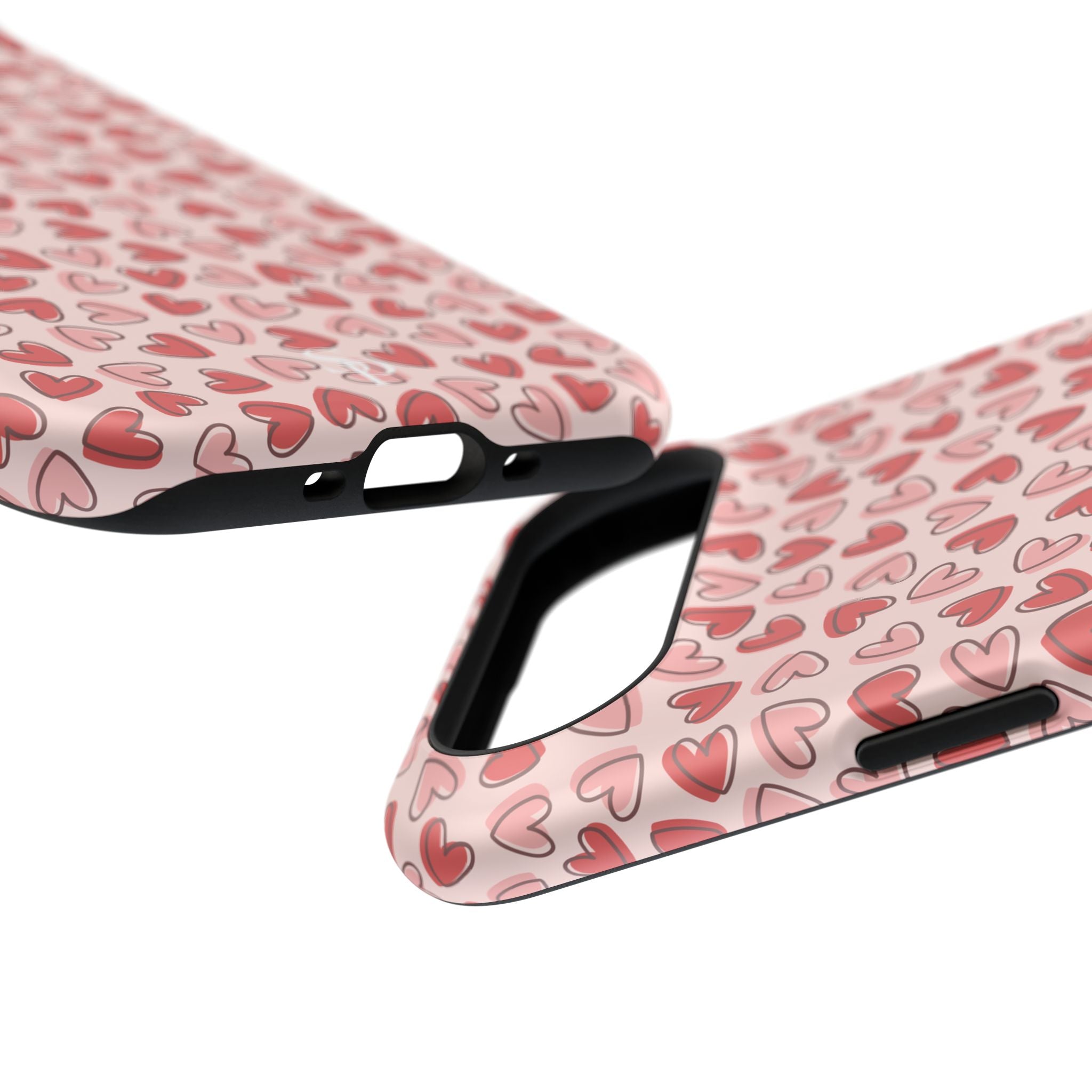 Heart Pattern Impact-Resistant Phone Case - Stylish Protection for Valentine's Day & Everyday Love