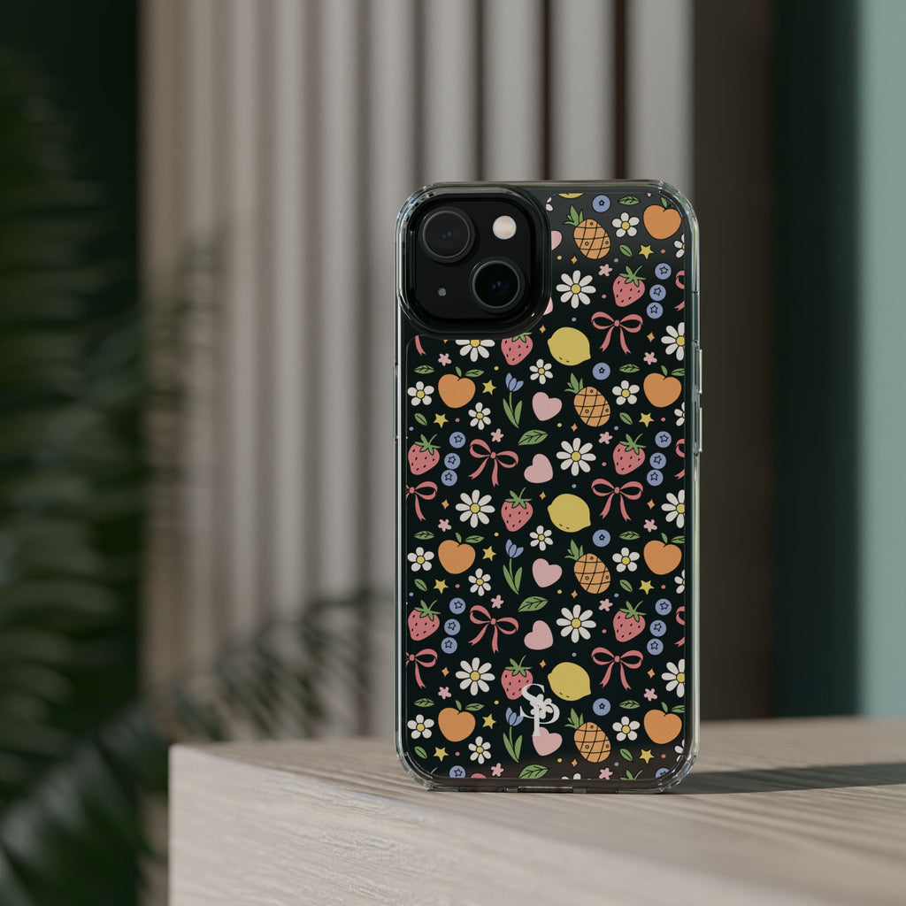 Fruit and Floral Pattern Clear Case