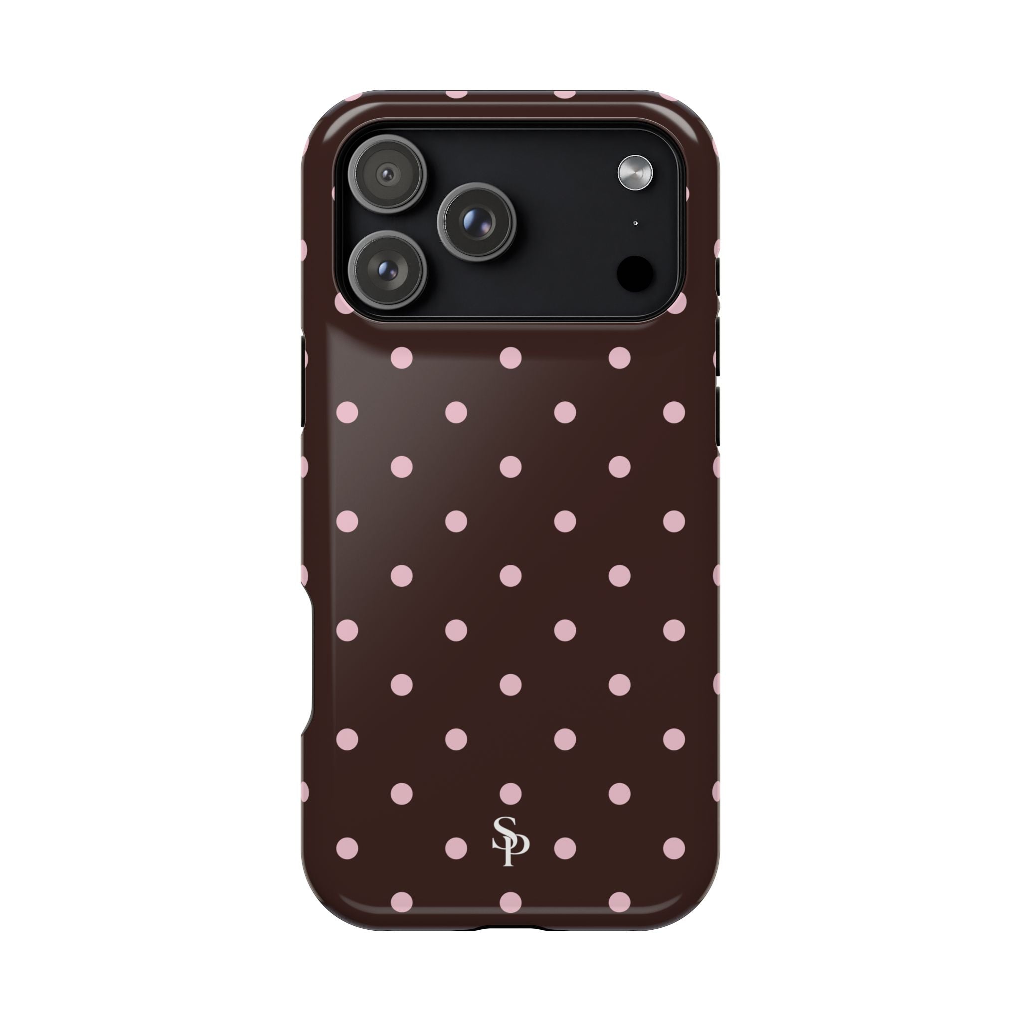 Brown Polka Dot Magnetic Impact-Resistant Phone Case