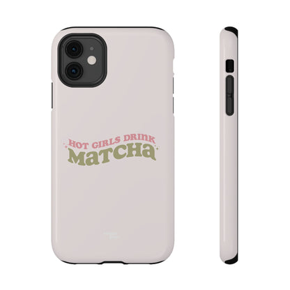 Hot Girls Drink Matcha Impact-Resistant Case