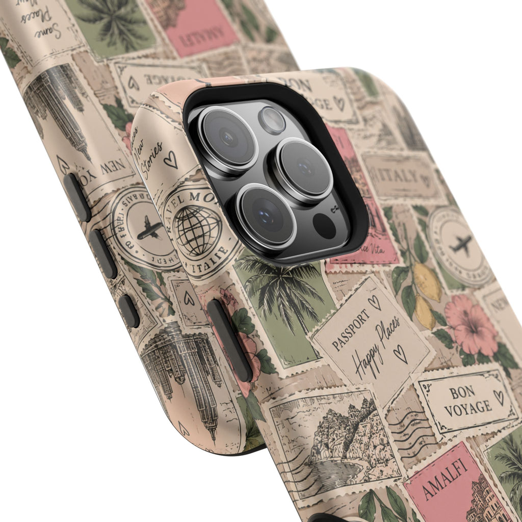 Travel Passport Stamp Magnetic Impact-Resistant Case