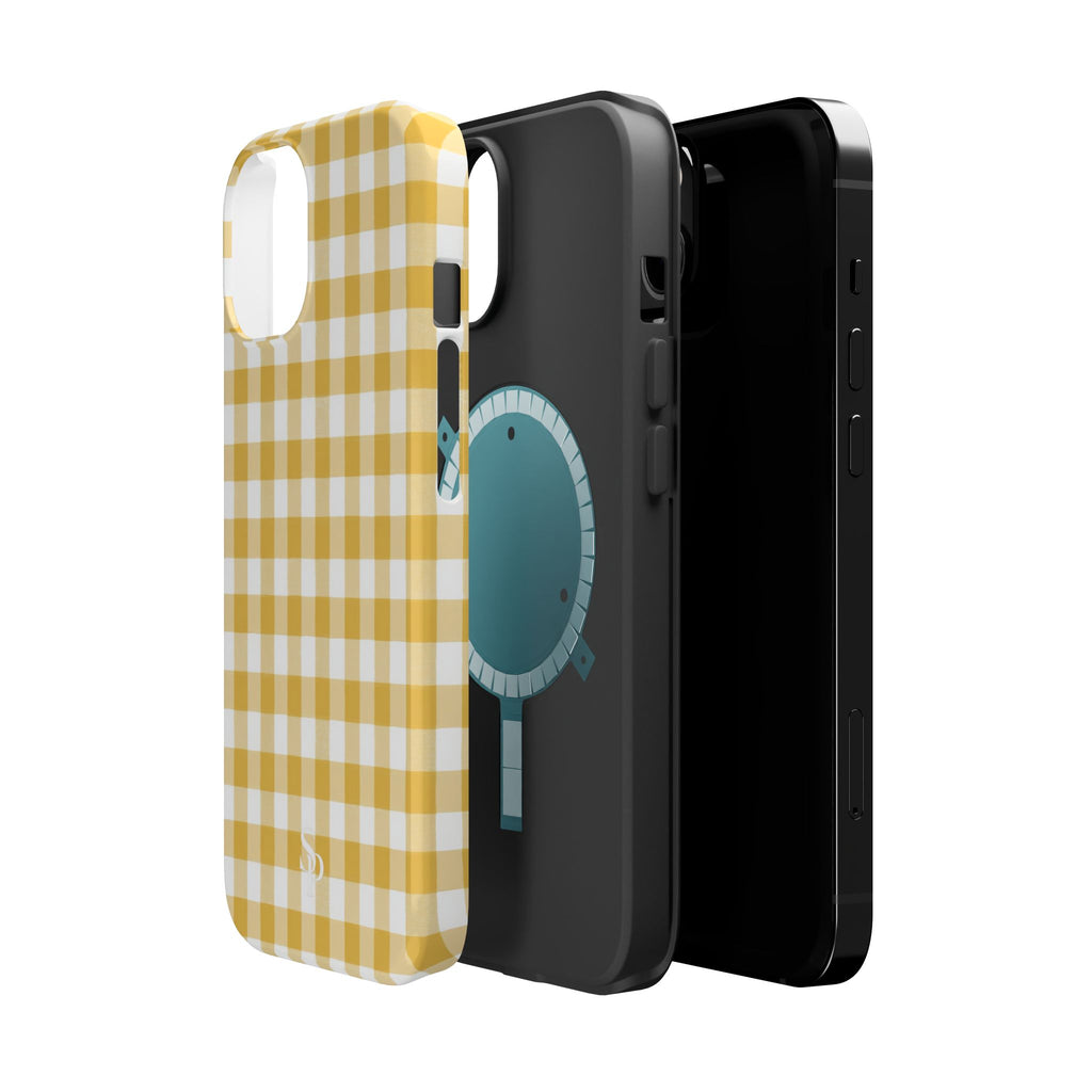 Yellow Gingham Magnetic Impact-Resistant Phone Case