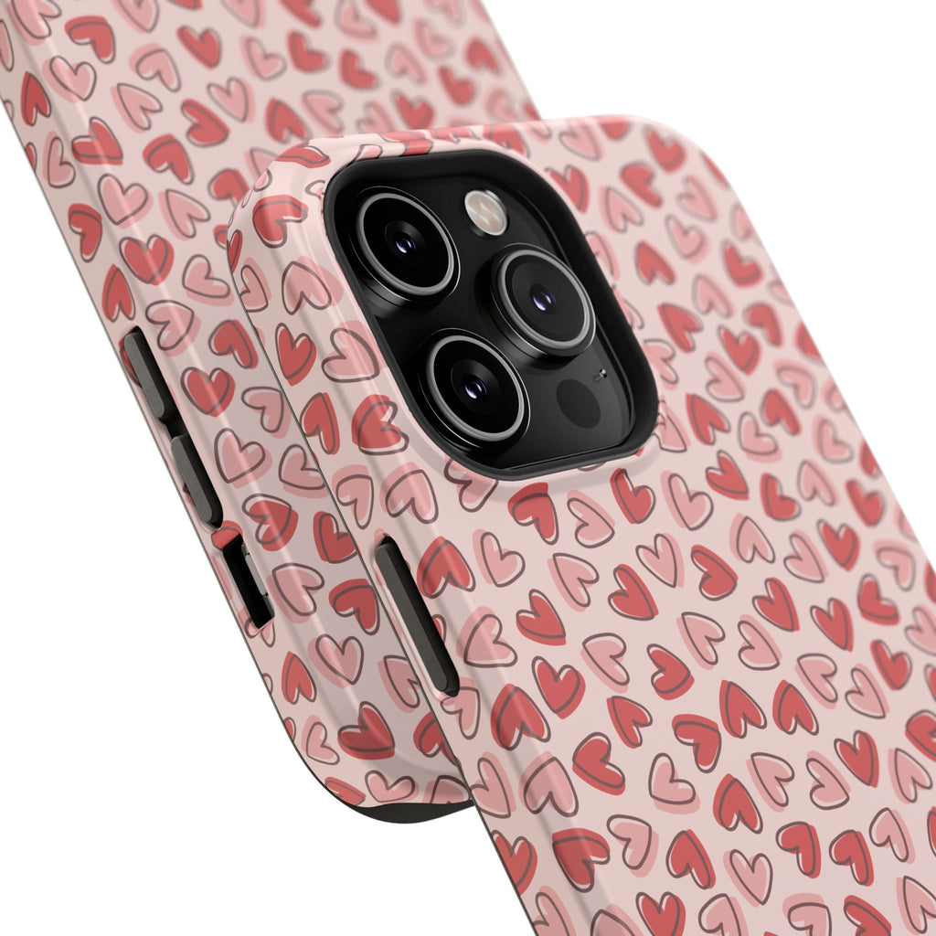 Heart Pattern Impact-Resistant Phone Case - Stylish Protection for Valentine's Day & Everyday Love