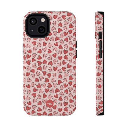 Heart Pattern Impact-Resistant Phone Case - Stylish Protection for Valentine's Day & Everyday Love