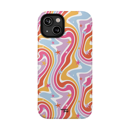 Colorful Impact-Resistant Phone Case - Vibrant Swirl Design