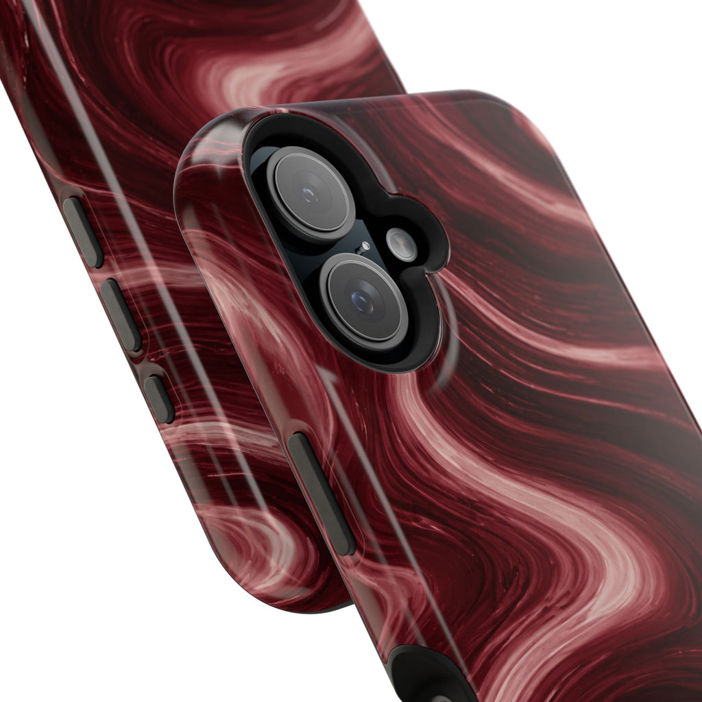 Burgundy Marble Magnetic Phone Case