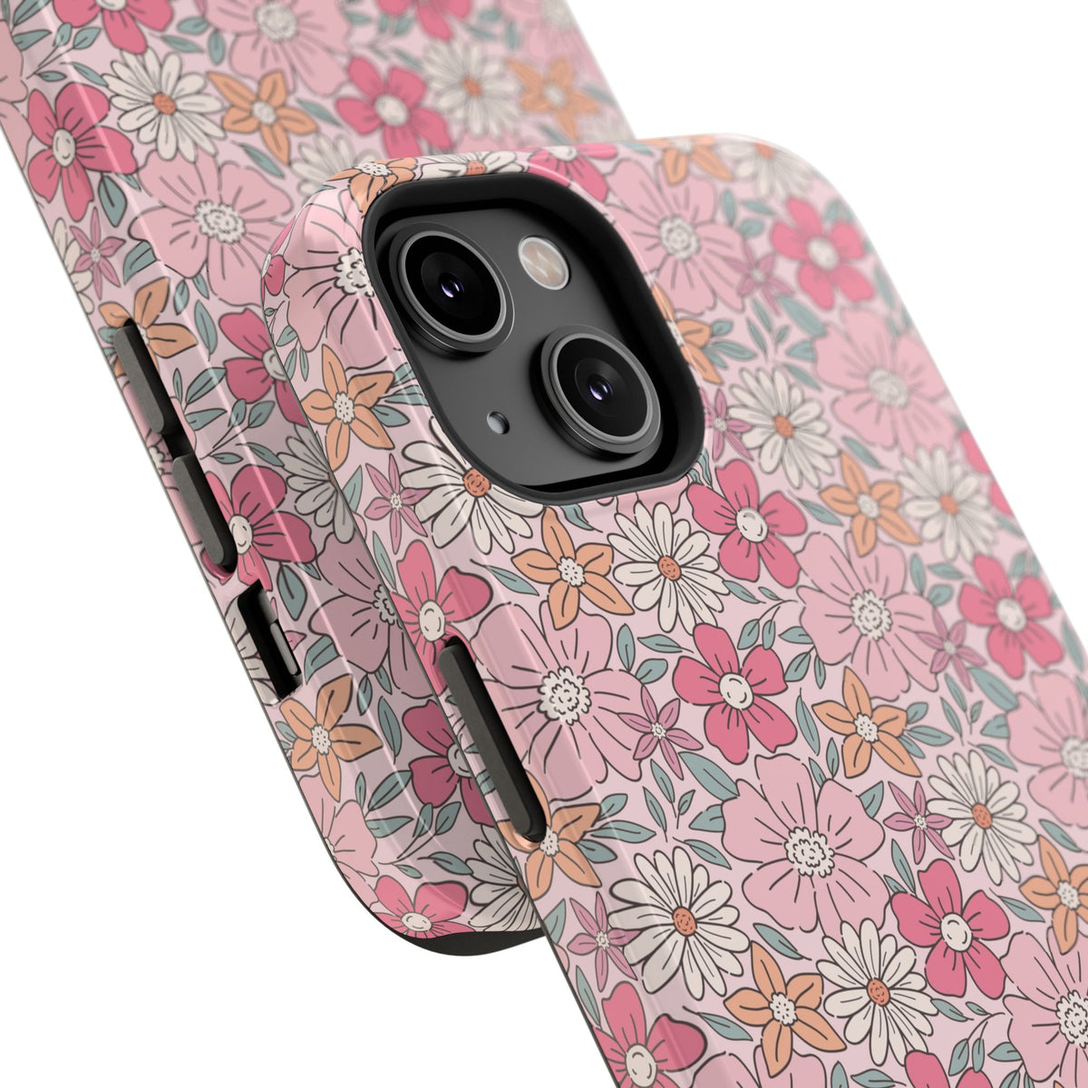 Pink Flowers Impact-Resistant Case