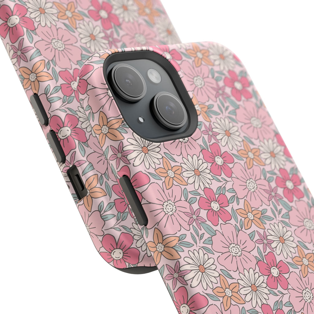Pink Flowers Impact-Resistant Case