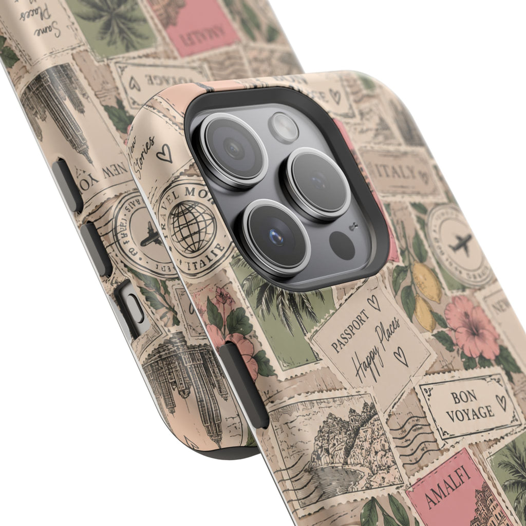 Travel Passport Stamp Magnetic Impact-Resistant Case