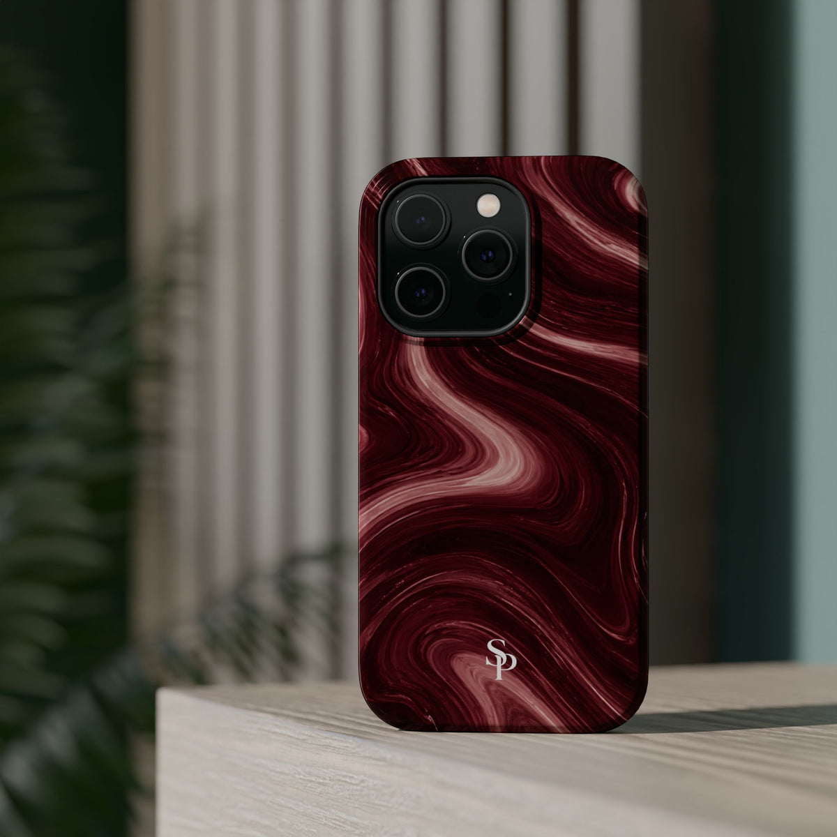 Burgundy Marble Magnetic Phone Case