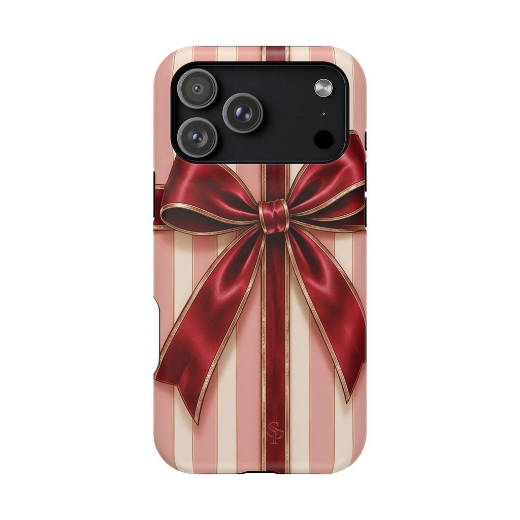Red Bow Gift Wrap Magnetic Phone Case