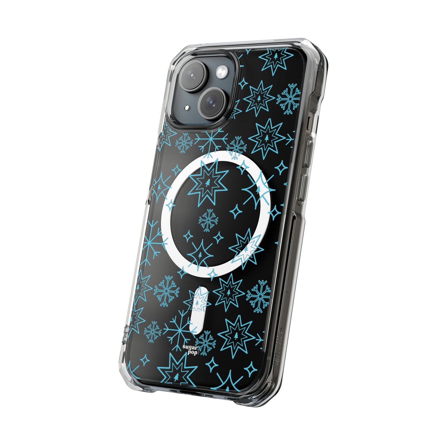 Snowflake Magnetic Clear Impact Case - Stylish & Durable iPhone Protection