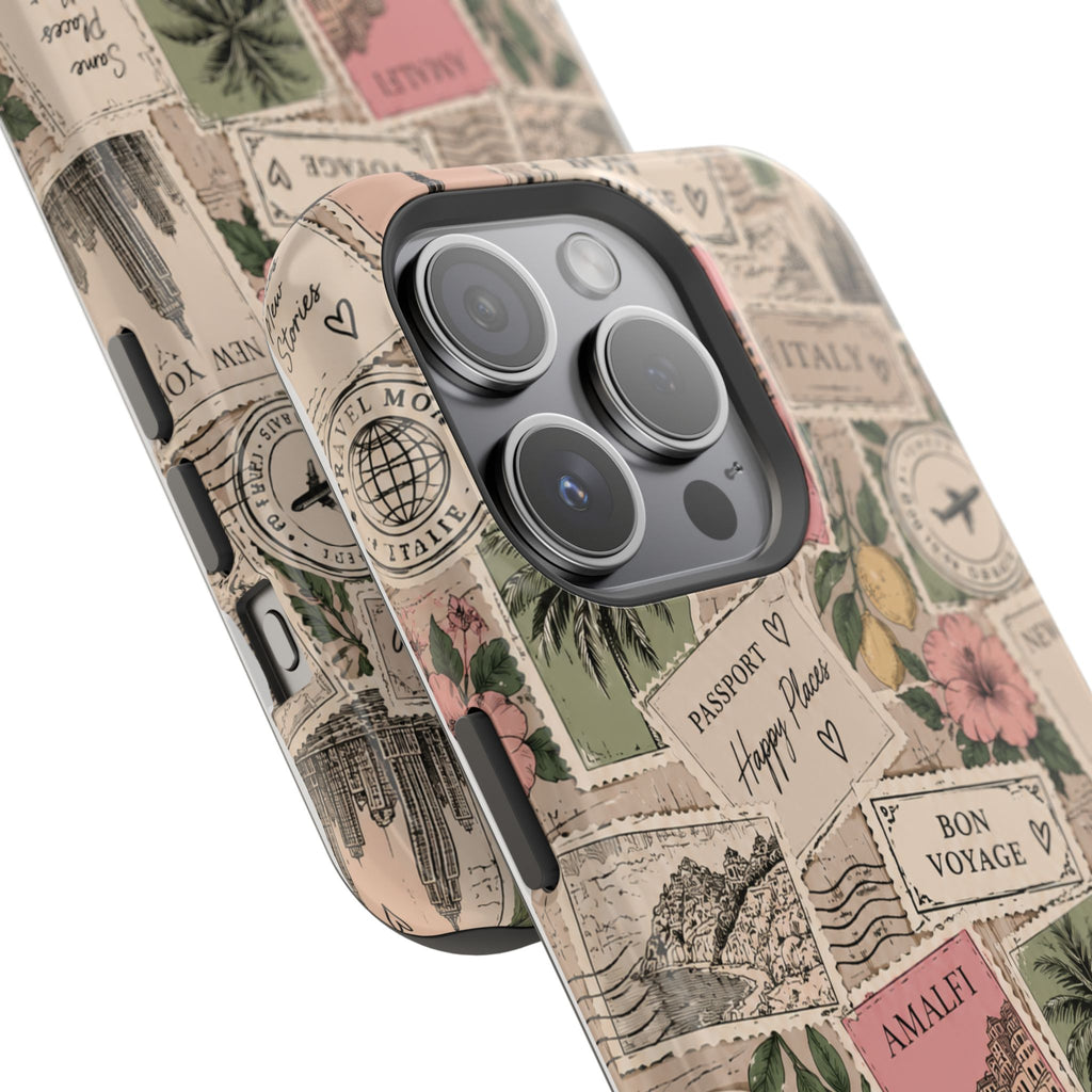 Travel Passport Stamp Magnetic Impact-Resistant Case