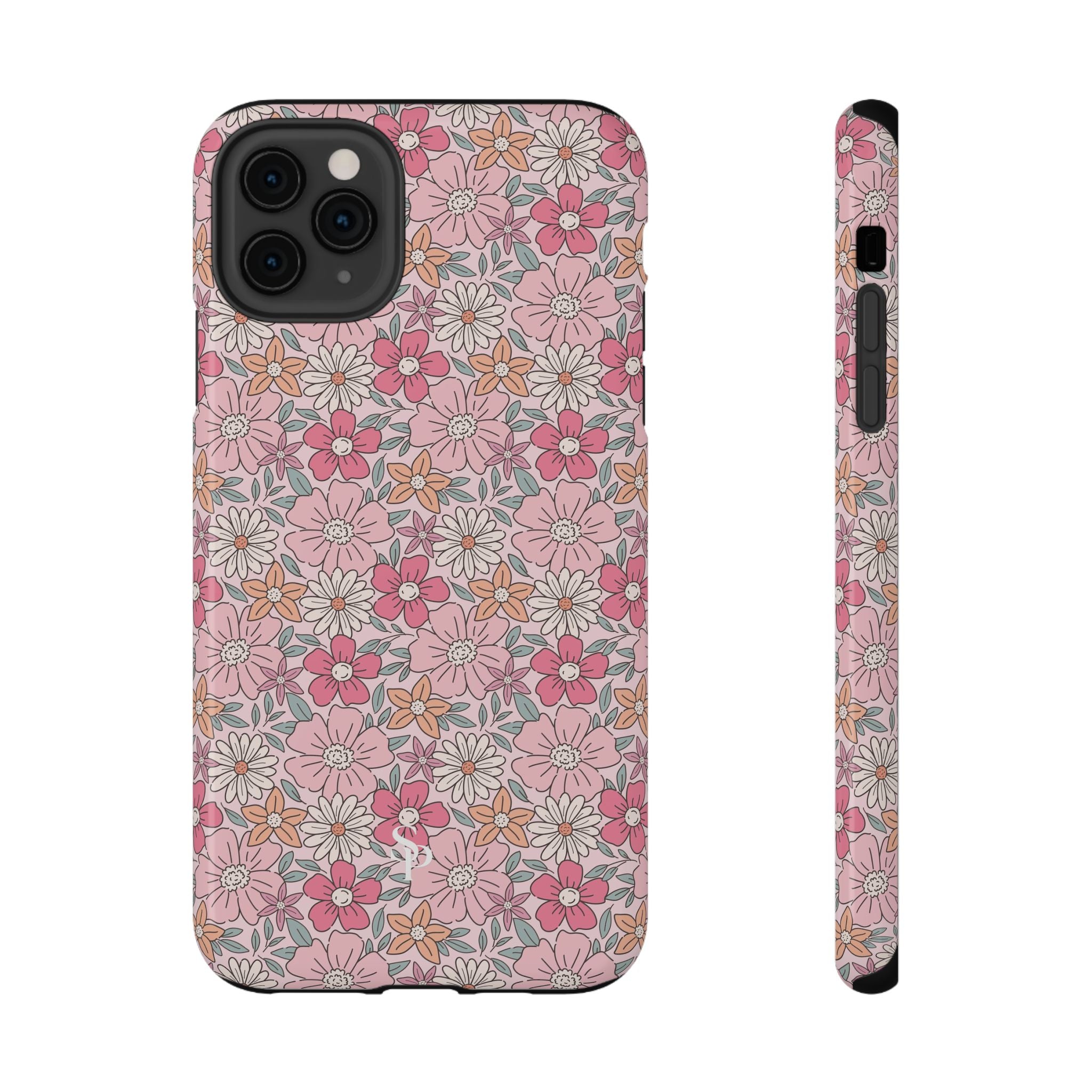 Pink Flowers Impact-Resistant Case