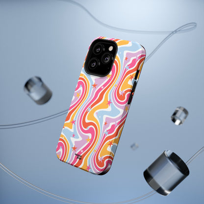 Colorful Impact-Resistant Phone Case - Vibrant Swirl Design