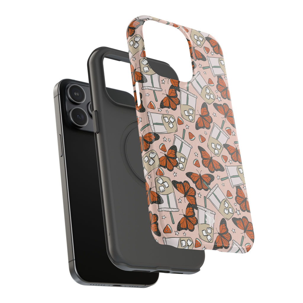 Iced Coffee & Butterfly Impact-Resistant Cases