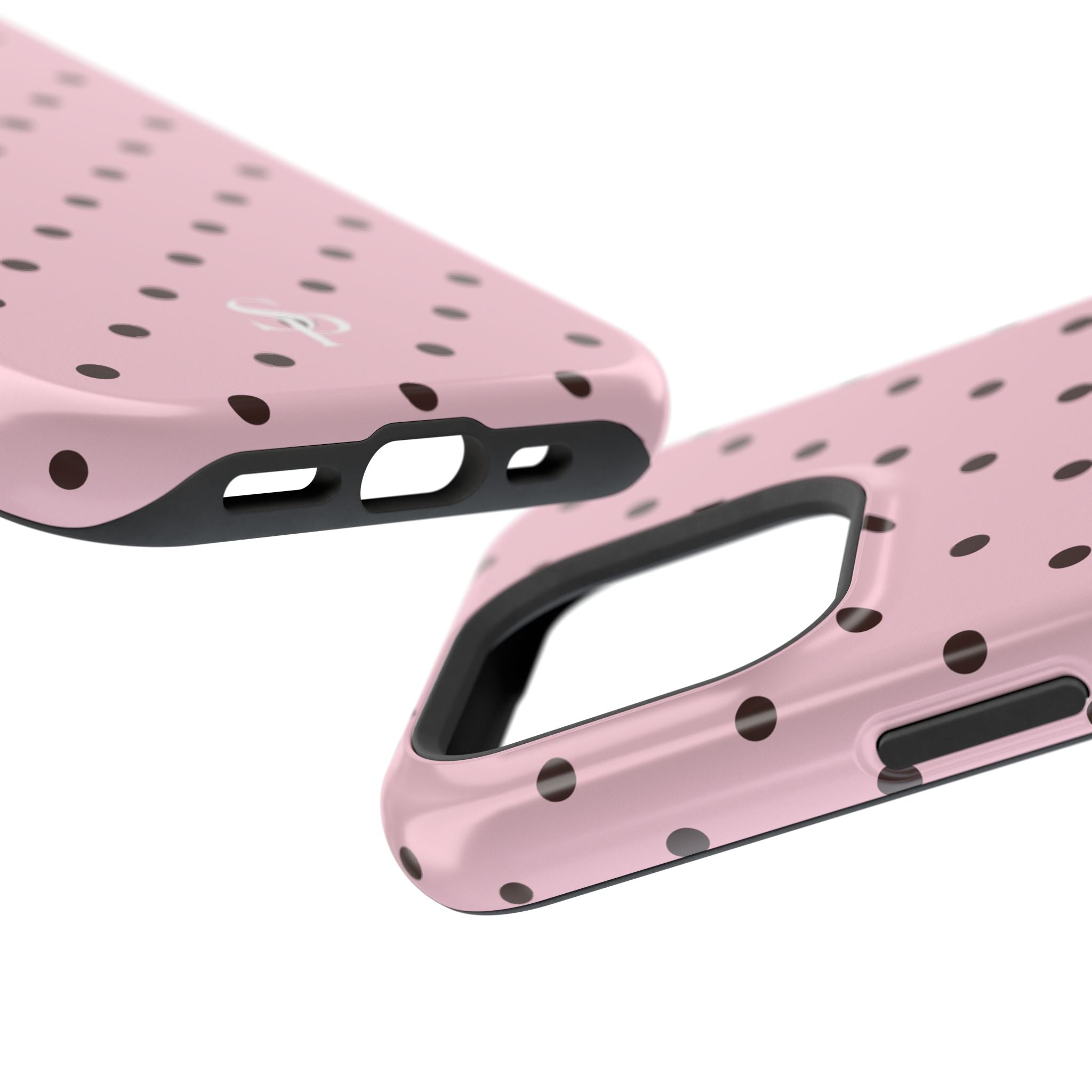 Pink Polka Dot Magnetic Impact Phone Case