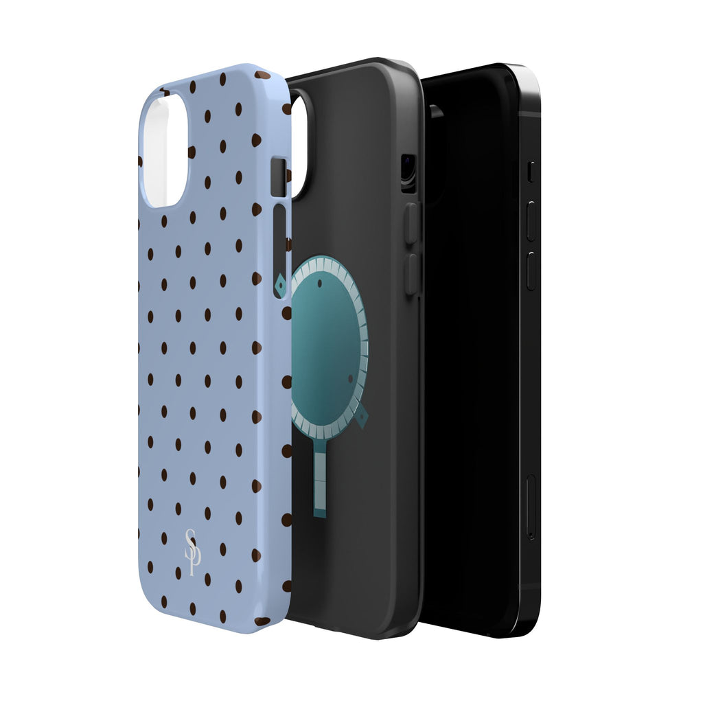 Blue Polka Dot Magnetic Impact Phone Case