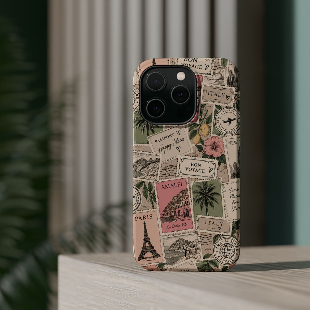 Travel Passport Stamp Magnetic Impact-Resistant Case
