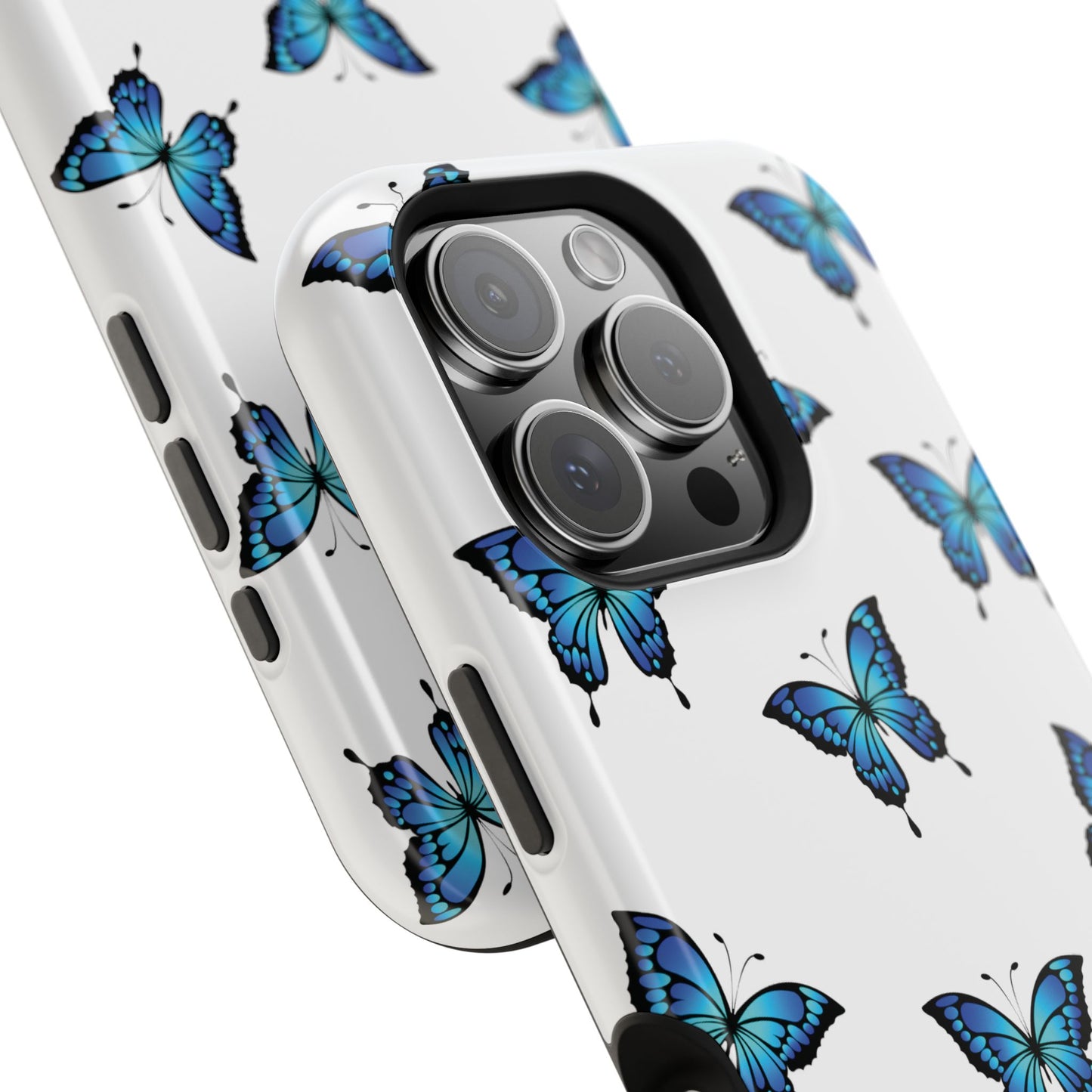 Blue Butterfly Impact-Resistant Cases