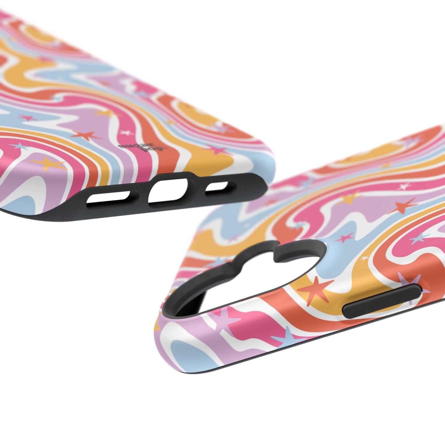 Colorful Impact-Resistant Phone Case - Vibrant Swirl Design