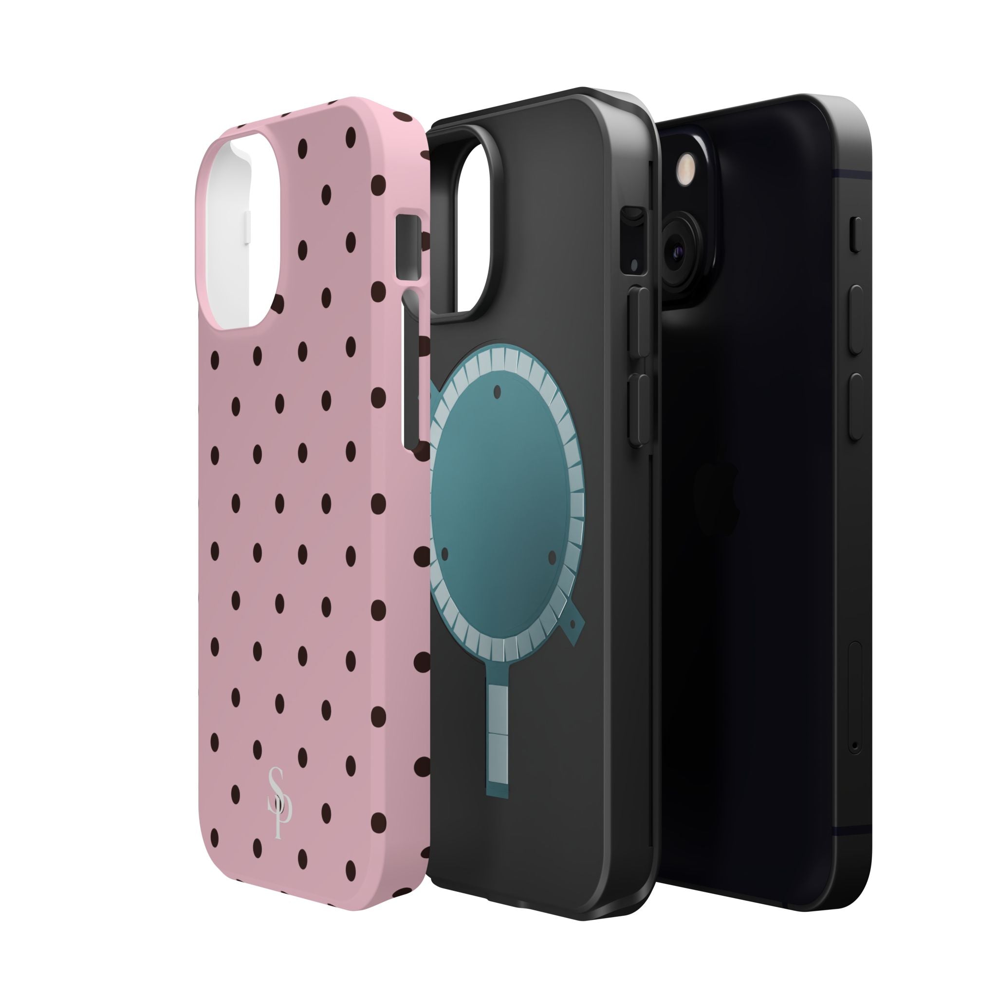 Pink Polka Dot Magnetic Impact Phone Case