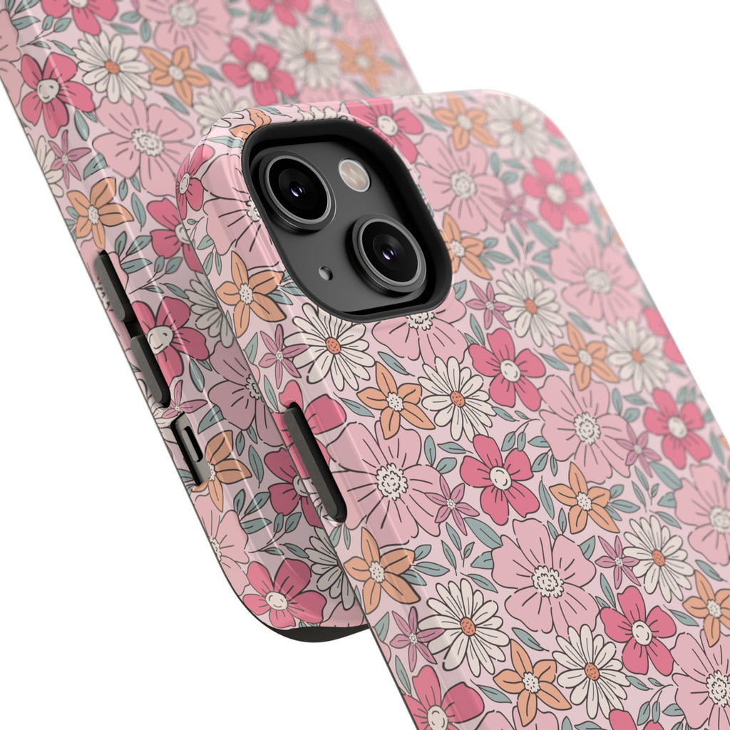 Pink Flowers Impact-Resistant Case