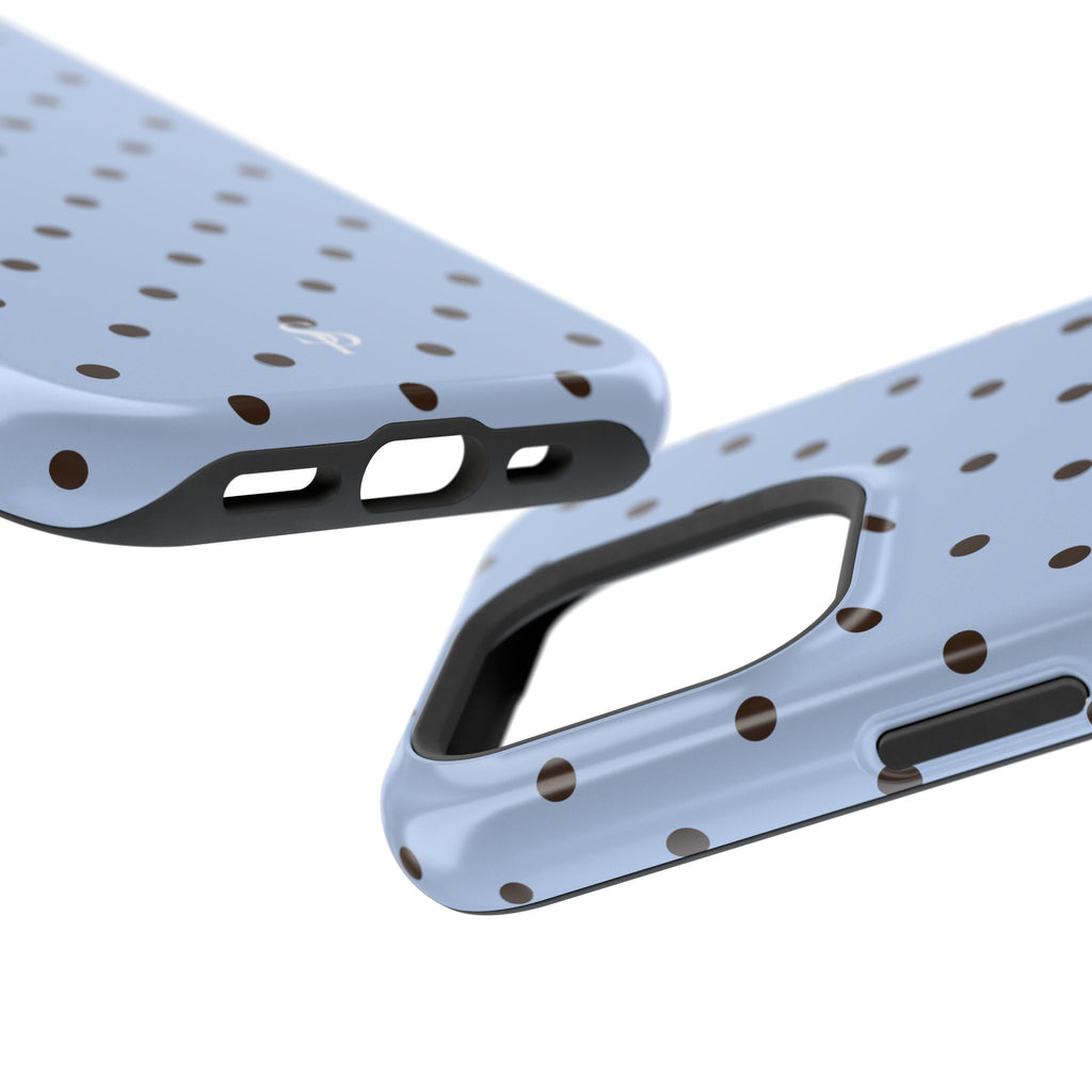 Blue Polka Dot Magnetic Impact Phone Case