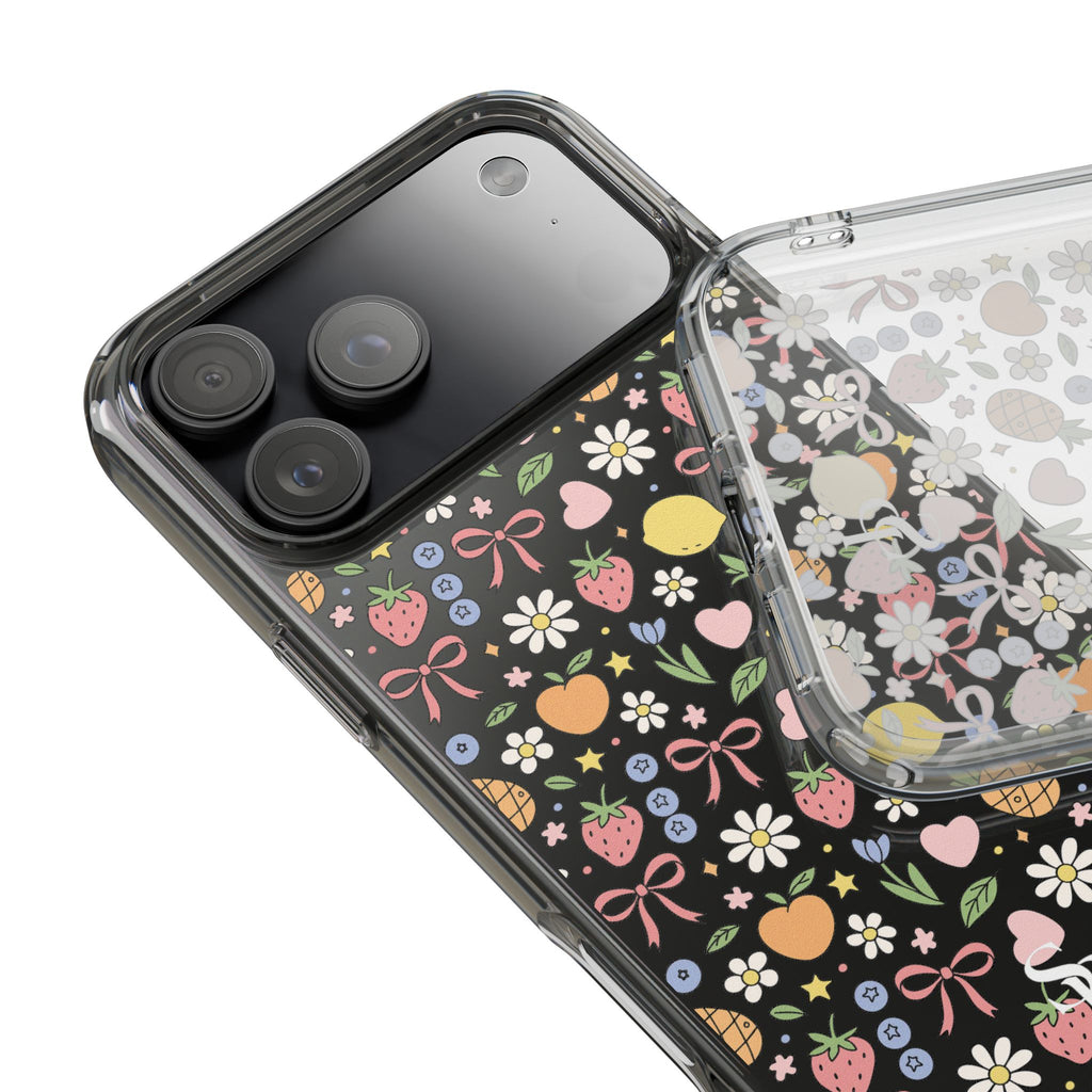 Fruit and Floral Pattern Clear Case
