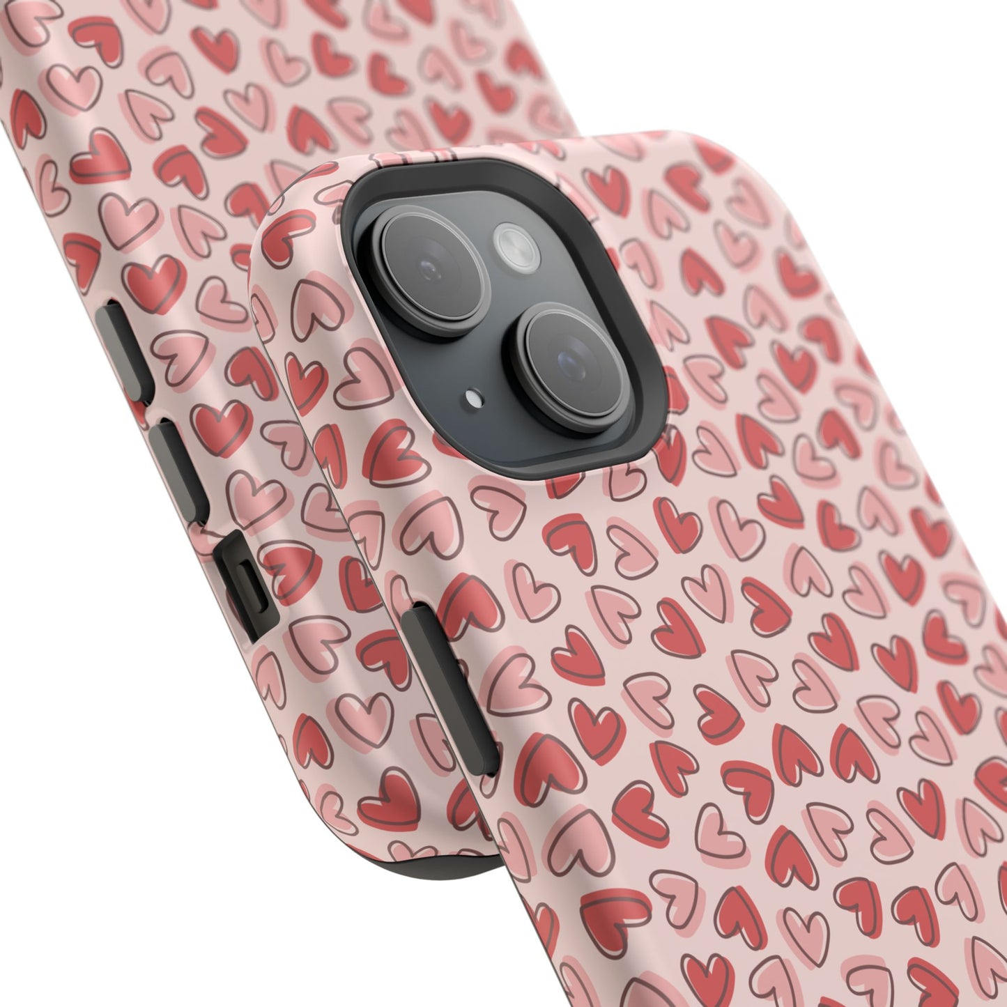 Heart Pattern Impact-Resistant Phone Case - Stylish Protection for Valentine's Day & Everyday Love