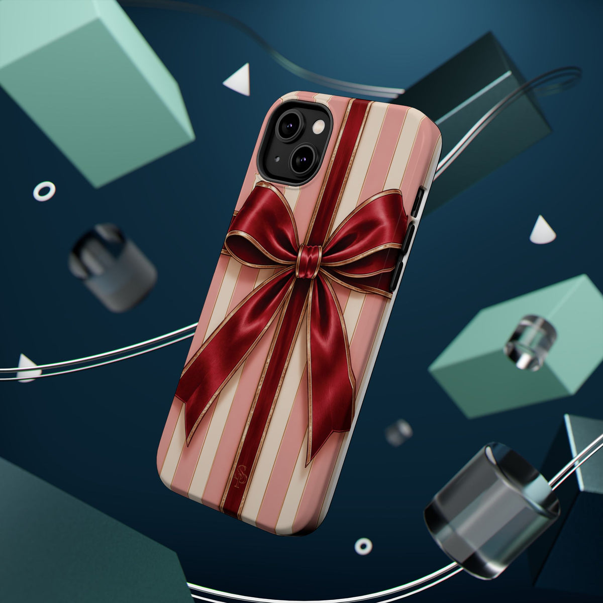 Red Bow Gift Wrap Magnetic Phone Case