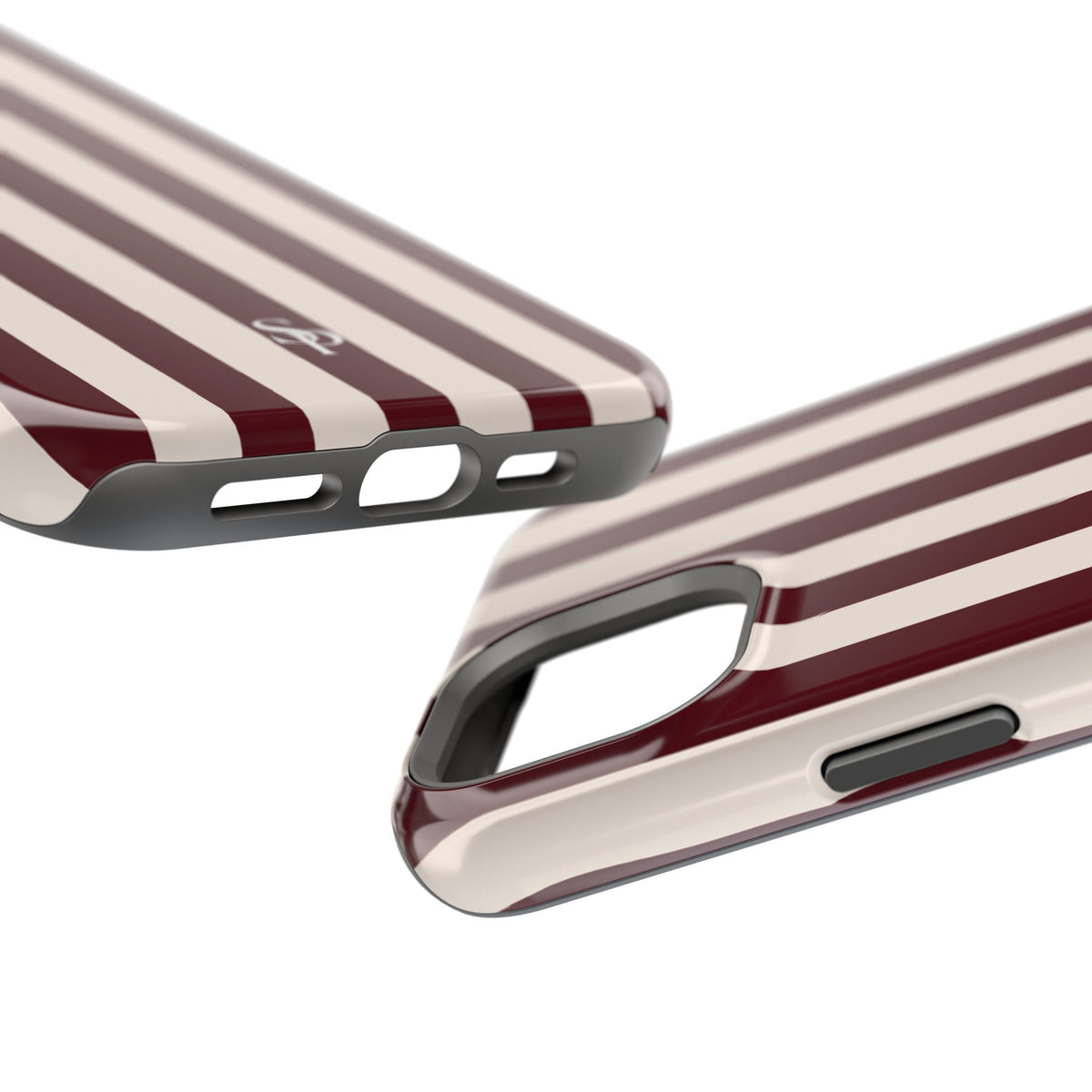 Burgundy Striped Magnetic Phone Case