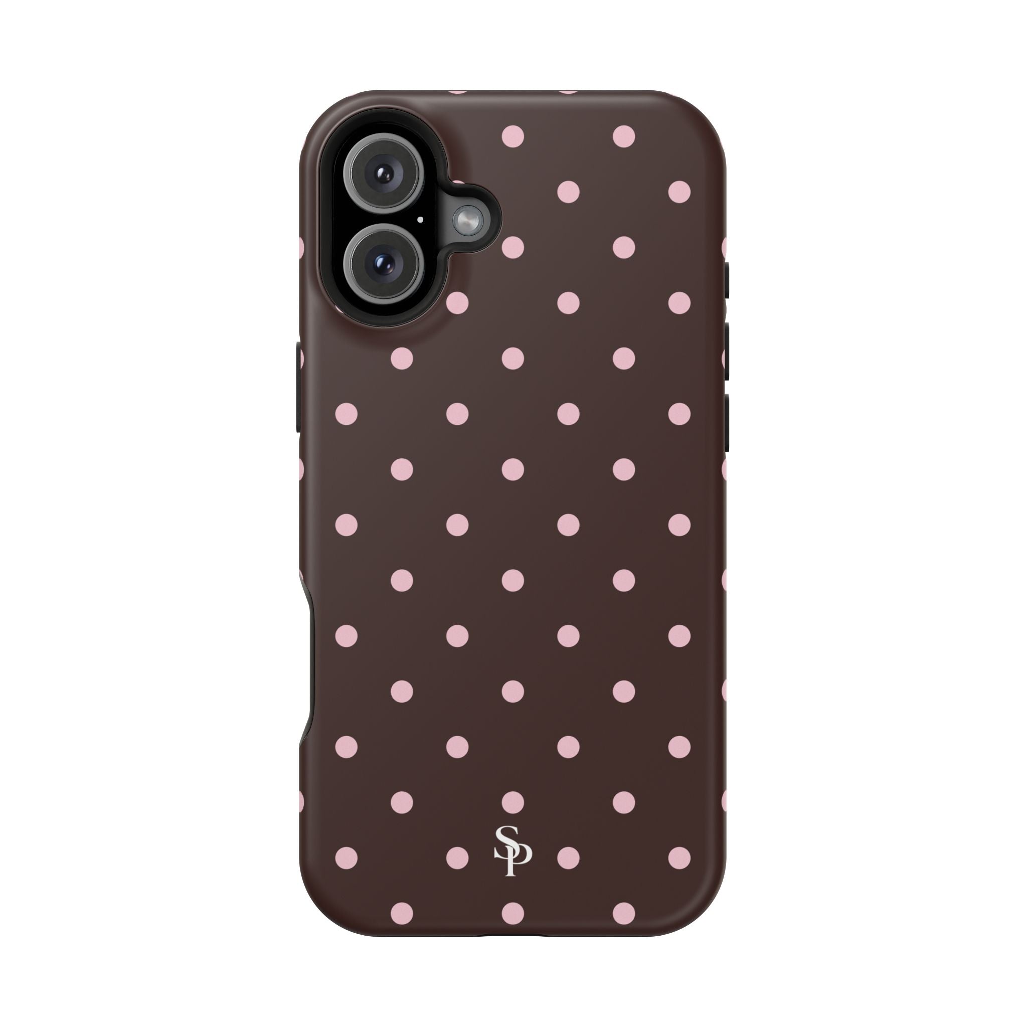 Brown Polka Dot Magnetic Impact-Resistant Phone Case