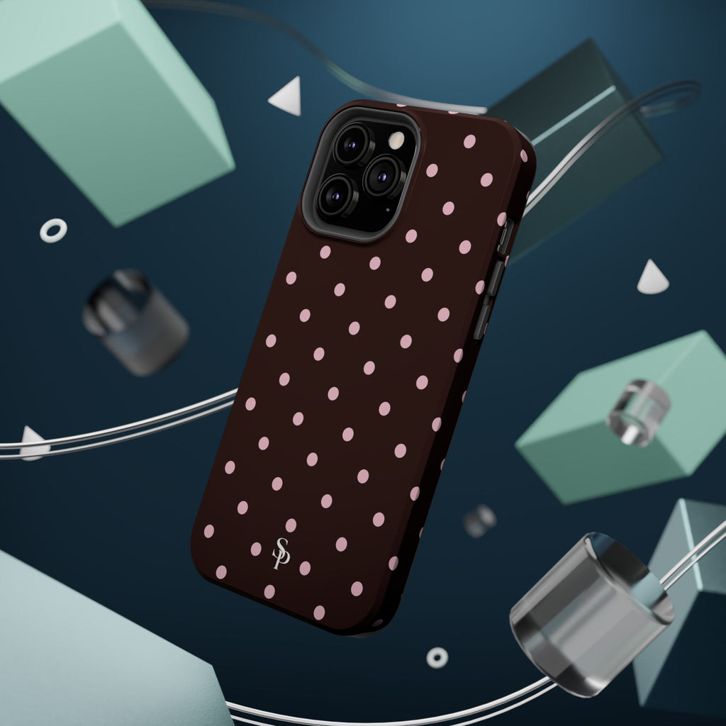 Brown Polka Dot Magnetic Impact-Resistant Phone Case