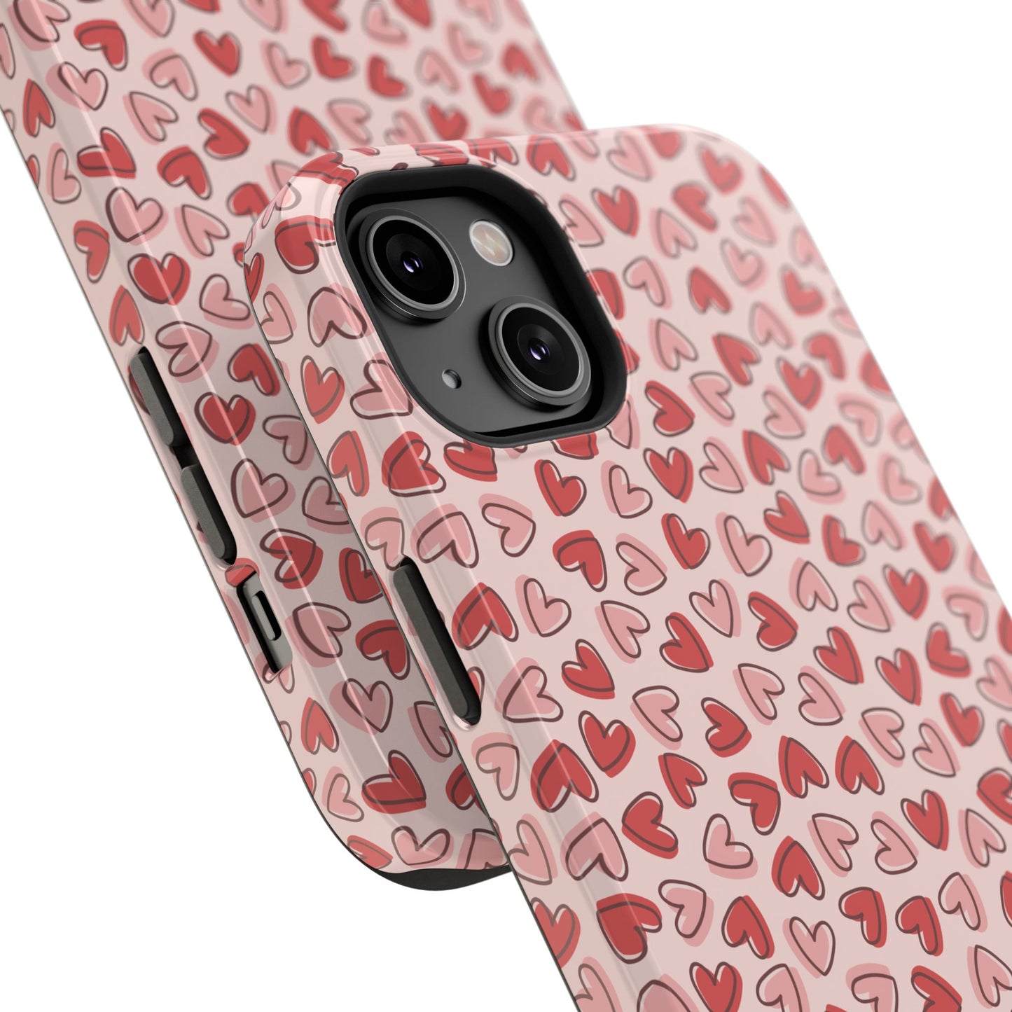 Heart Pattern Impact-Resistant Phone Case - Stylish Protection for Valentine's Day & Everyday Love