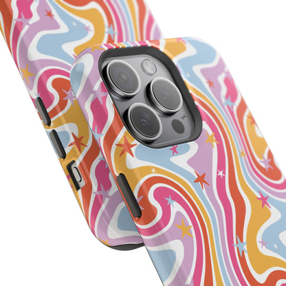 Colorful Impact-Resistant Phone Case - Vibrant Swirl Design