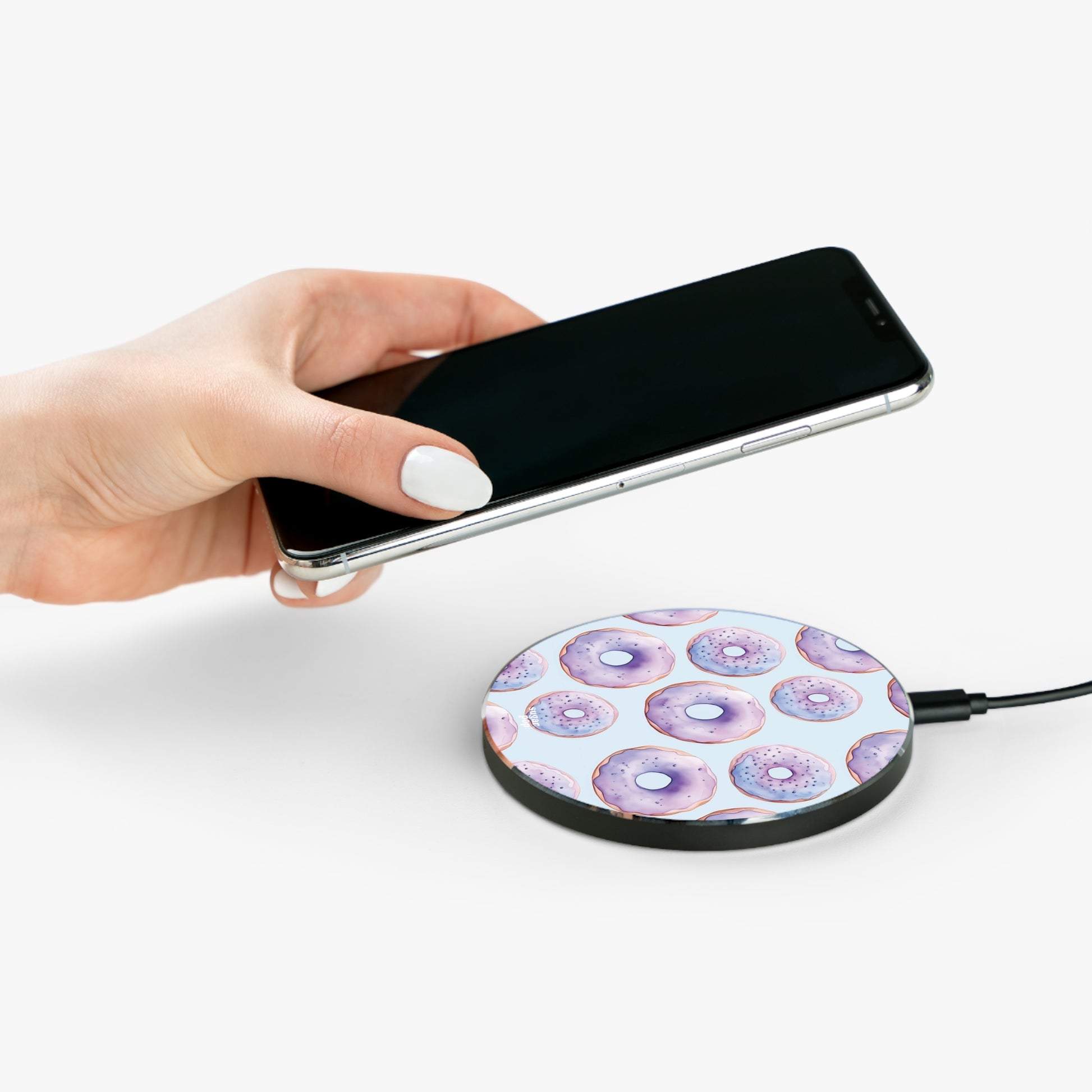 Purple Donuts Wireless Charger - Fast Charging Pad for Sweet Tech Lovers