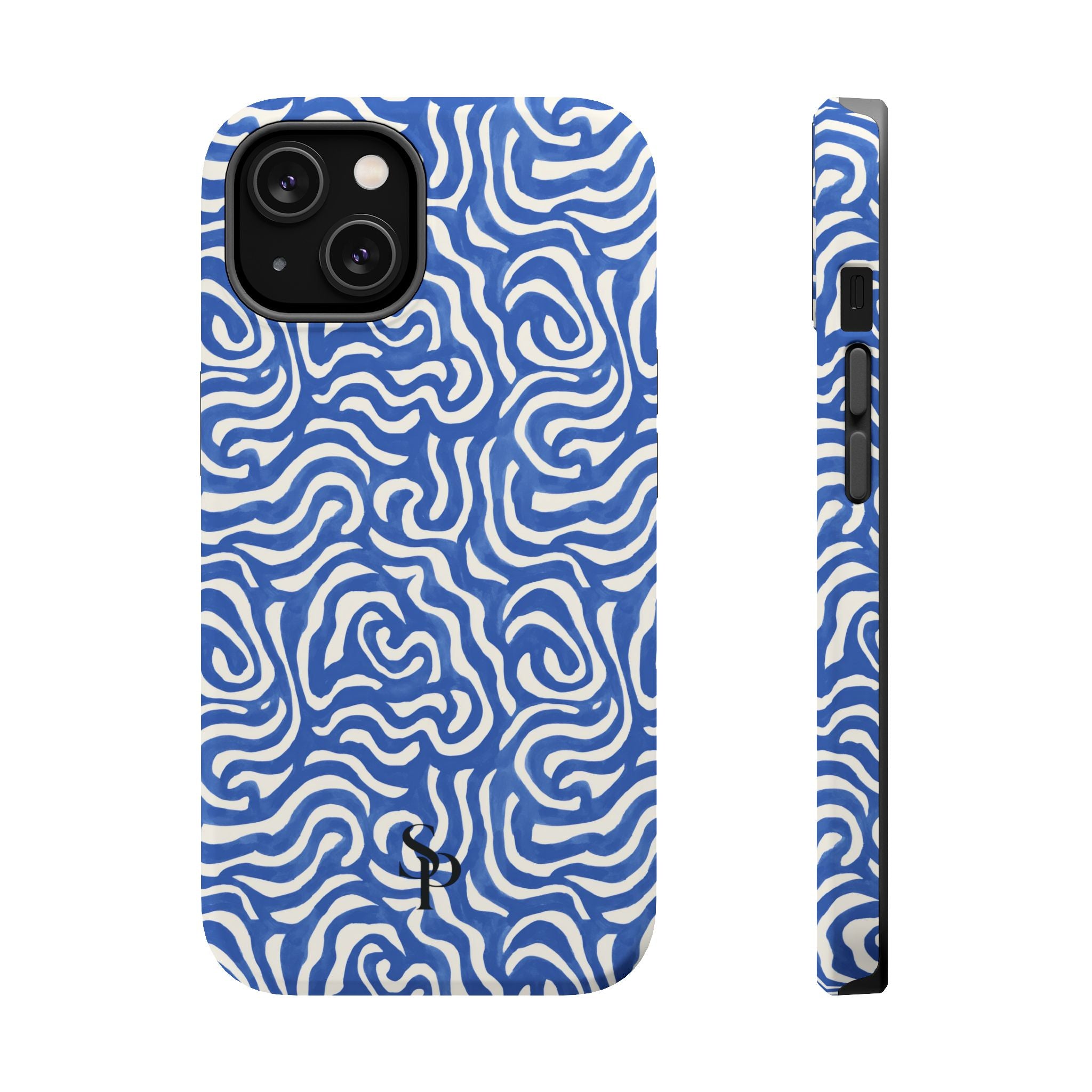 Blue Abstract Swirl Magnetic Impact Phone Case