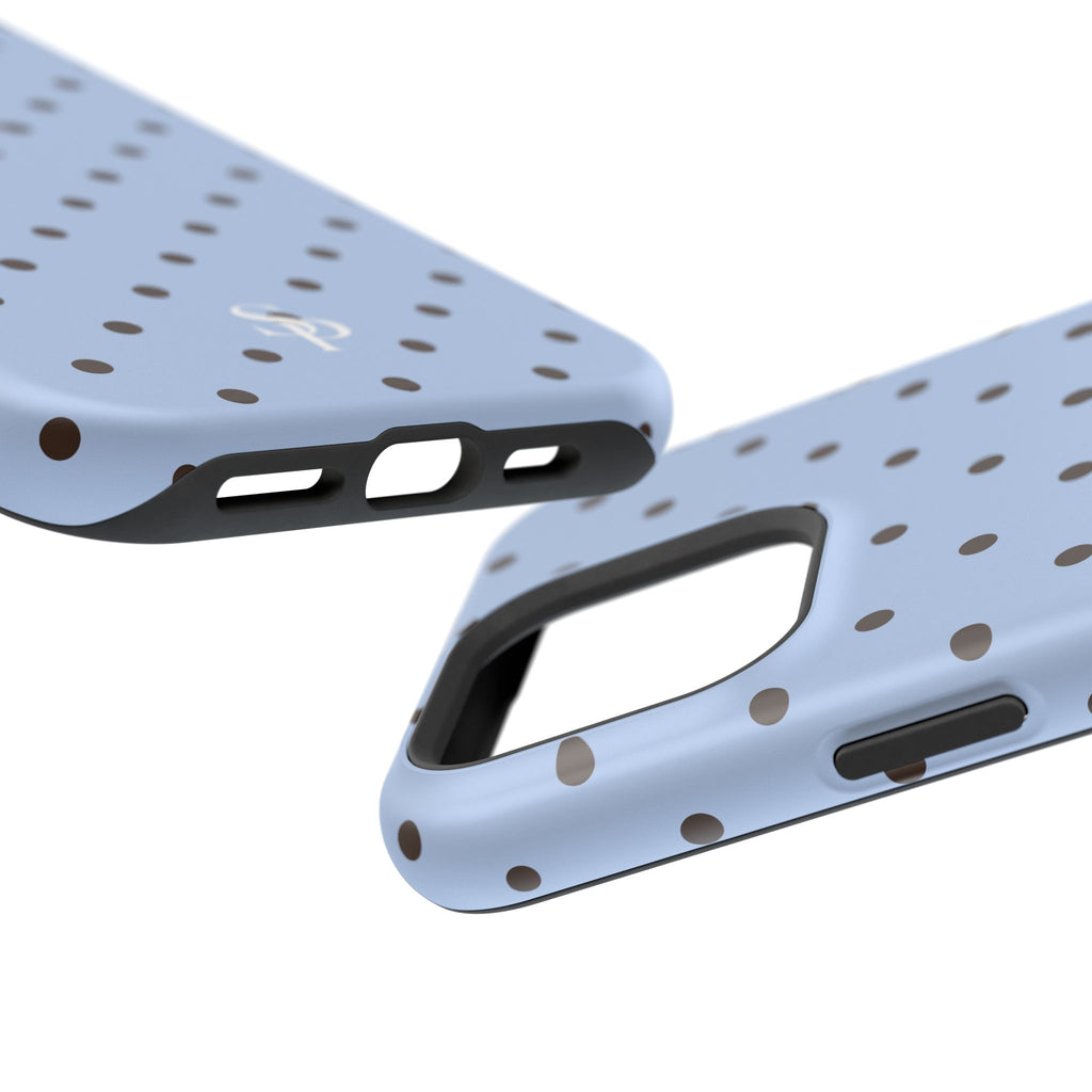 Blue Polka Dot Magnetic Impact Phone Case