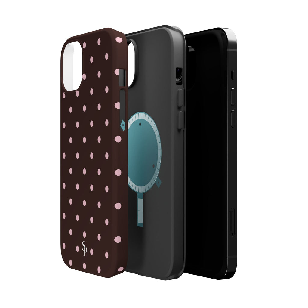 Brown Polka Dot Magnetic Impact-Resistant Phone Case