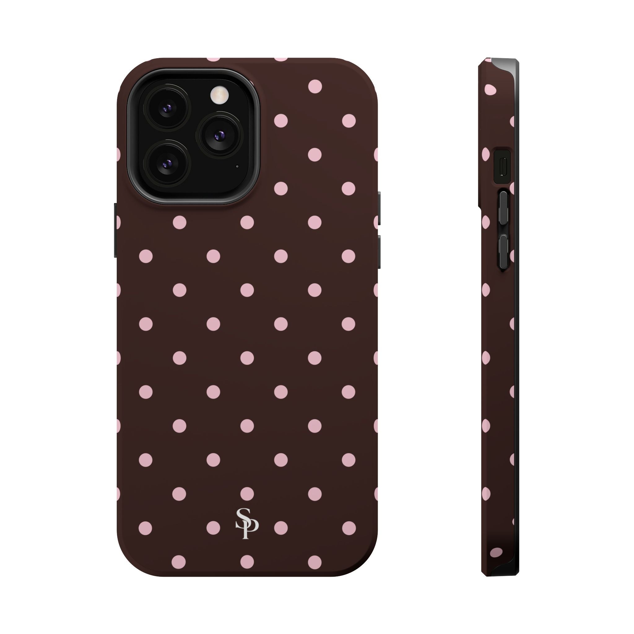 Brown Polka Dot Magnetic Impact-Resistant Phone Case