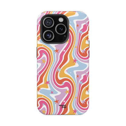 Colorful Impact-Resistant Phone Case - Vibrant Swirl Design