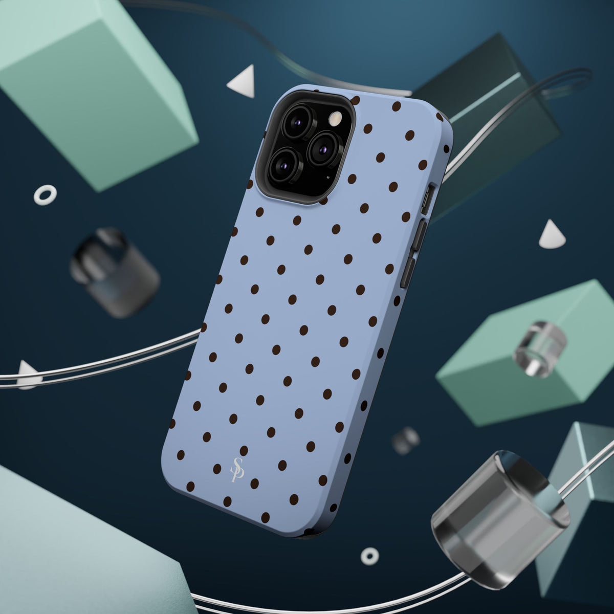Blue Polka Dot Magnetic Impact Phone Case