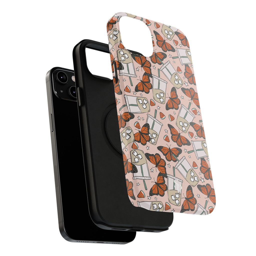 Iced Coffee & Butterfly Impact-Resistant Cases