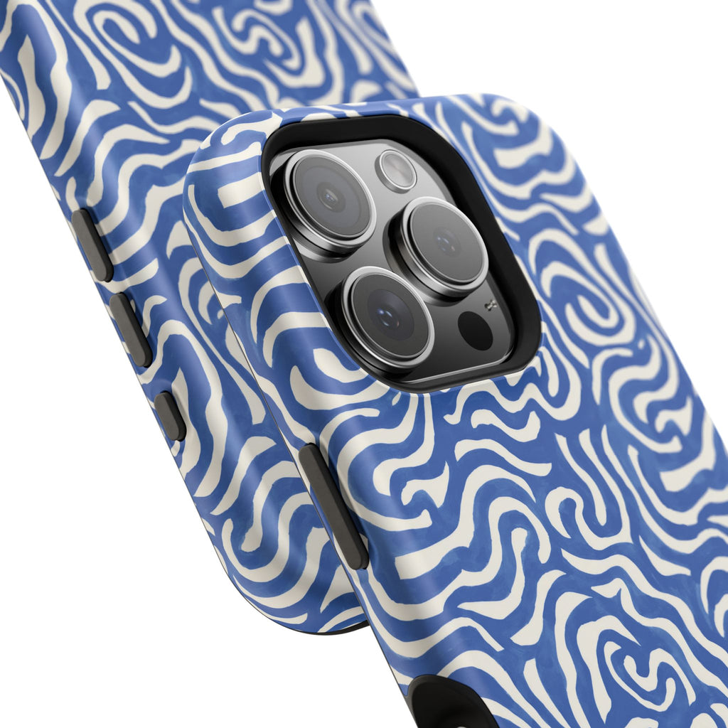 Blue Abstract Swirl Magnetic Impact Phone Case